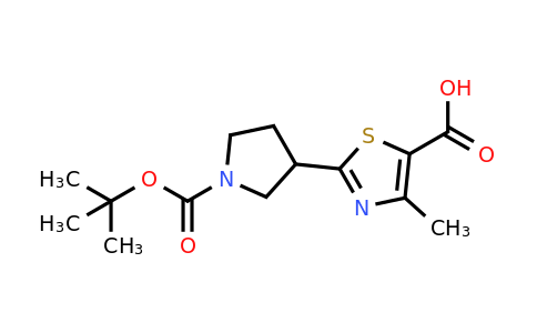 CAS 1211585-95-3 | 2-{1-[(tert-butoxy)carbonyl]pyrrolidin-3-yl}-4-methyl-1,3-thiazole-5-carboxylic acid