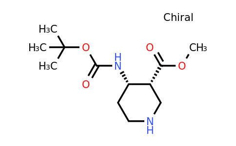 CAS 1217684-50-8 | cis-Methyl 4-((tert-butoxycarbonyl)amino)piperidine-3-carboxylate