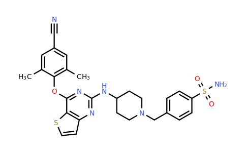 CAS 1810730-10-9 | 4-[(4-{[4-(4-cyano-2,6-dimethylphenoxy)thieno[3,2-d]pyrimidin-2-yl]amino}piperidin-1-yl)methyl]benzene-1-sulfonamide